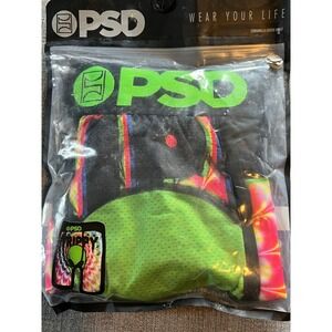PSD Underwear Mens Trippy Alien Tie Dye Boxer Briefs XL 40-42 New In Packaging